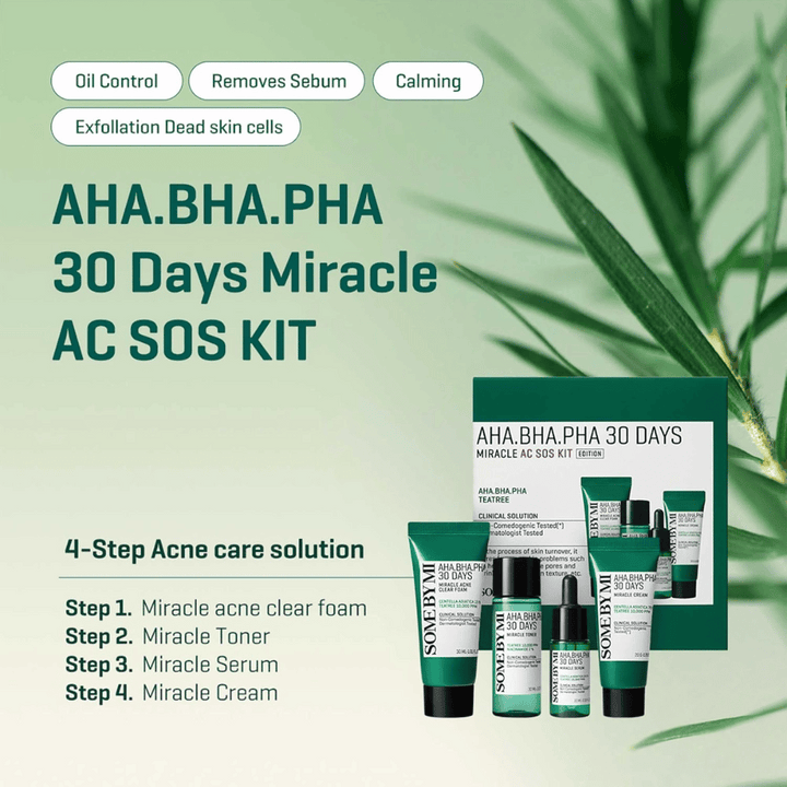 AHA BHA PHA 30 Days Miracle AC SOS Kit [4pcs]