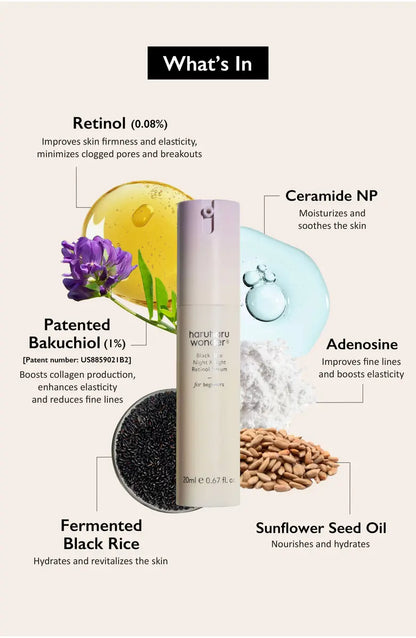 Sérum de Retinol Cavaleiro da Noite de Arroz Preto [20ml]